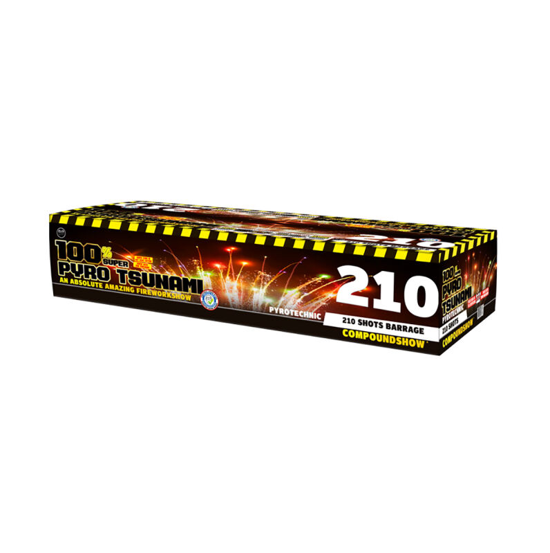 Jetzt Pyro Tsunami 210-Schuss-Verbundfeuerwerk ab 224.99€ bestellen