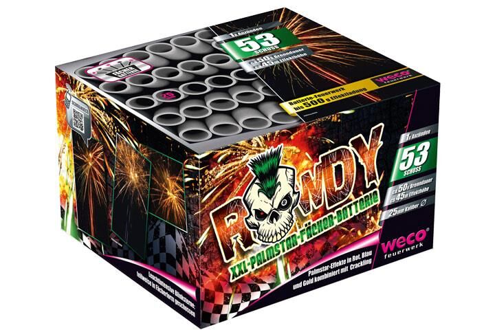 Jetzt Rowdy 53-Schuss-Feuerwerk-Batterie ab 41.99€ bestellen