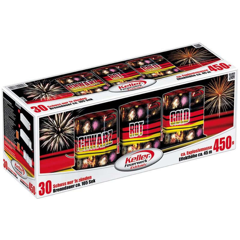 Jetzt Schwarz Rot Gold 30-Schuss-Feuerwerk-Batterie ab 34.99€ bestellen