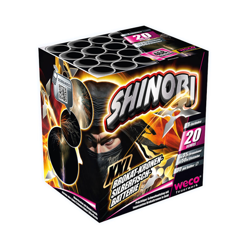 Jetzt Shinobi 20-Schuss-Feuerwerk-Batterie ab 39.99€ bestellen