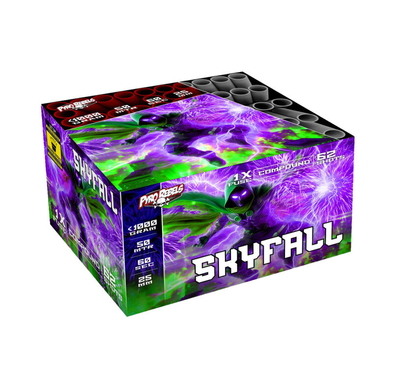 Jetzt Skyfall 62-Schuss-Feuerwerkverbund ab 94.99€ bestellen