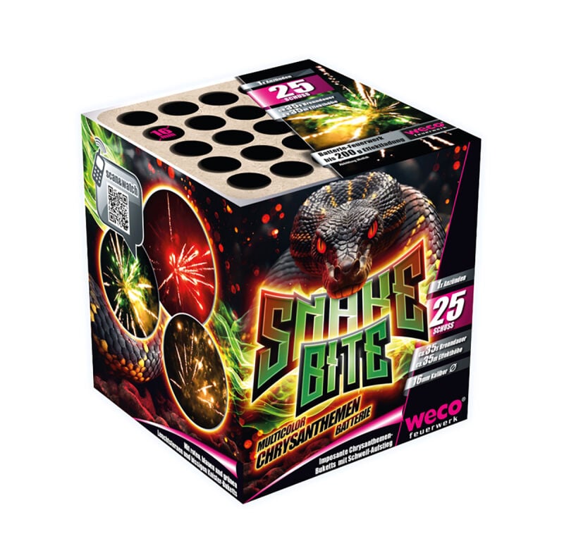 Jetzt Snake Bite 25-Schuss-Feuerwerk-Batterie ab 11.99€ bestellen