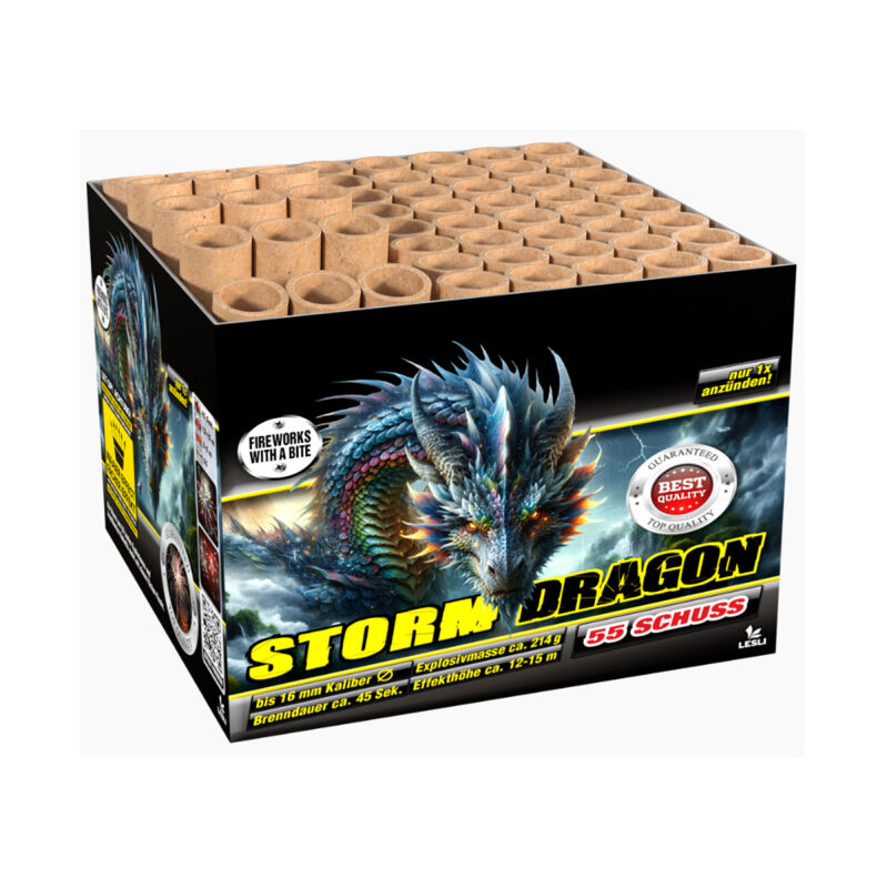 Jetzt Storm Dragon 55-Schuss-Feuerwerk-Batterie ab 24.99€ bestellen