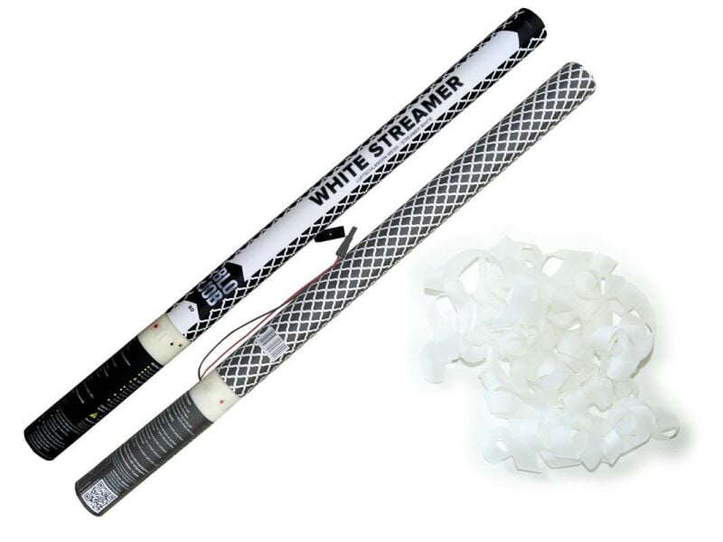 Jetzt White Streamer 80cm elektrisch Papierstreamer weiß ab 1.91€ bestellen