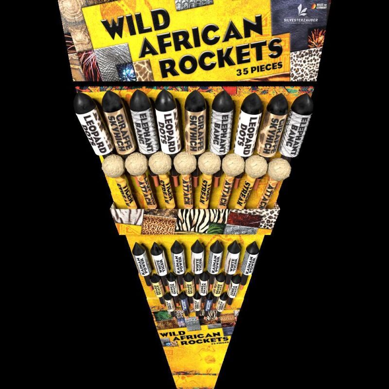 Jetzt Wild African Rockets 35-teiliges Raketensortiment ab 39.99€ bestellen