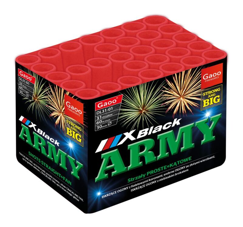 Jetzt X-Black Army 31-Schuss-Feuerwerk-Batterie ab 54.99€ bestellen