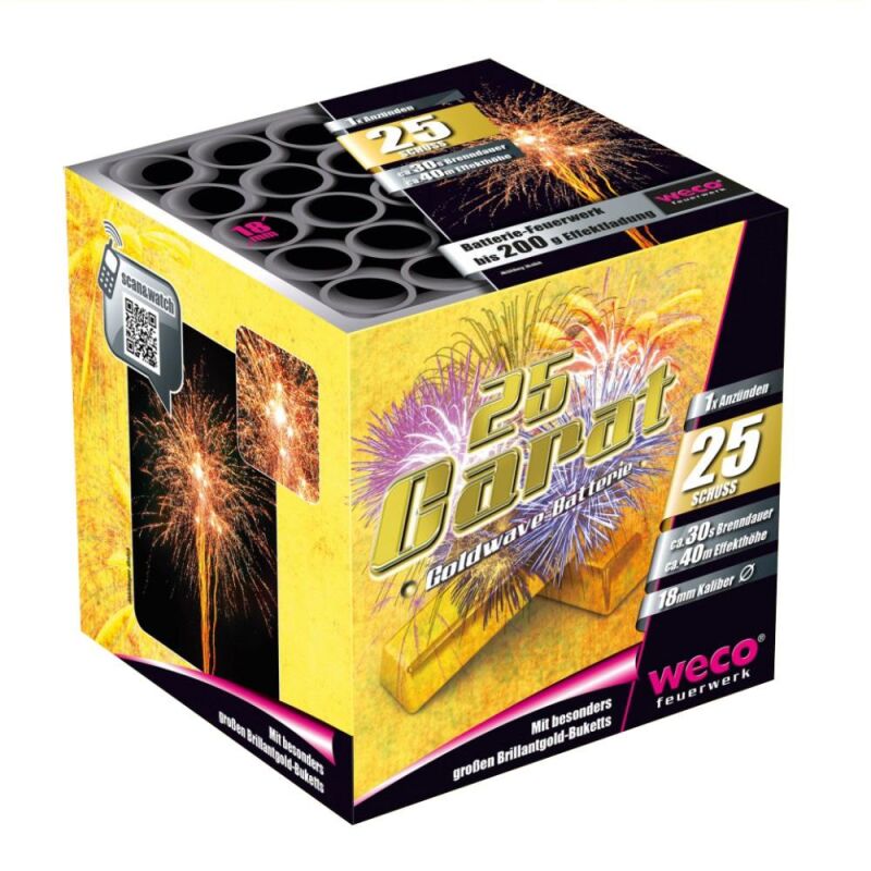 Jetzt 25 Carat (Sol) 25-Schuss-Feuerwerk-Batterie ab 15.99€ bestellen