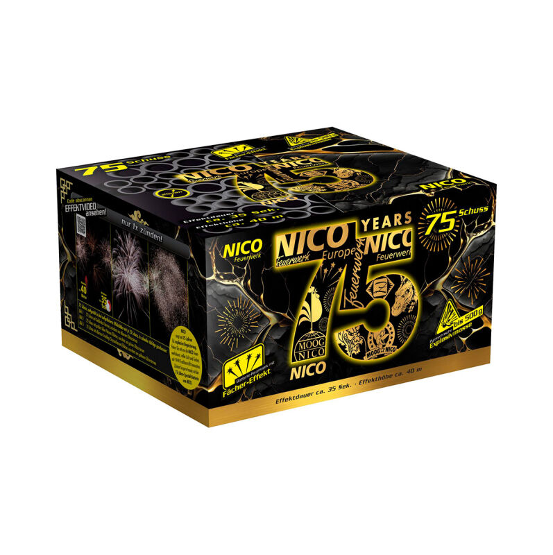 Jetzt 75 Jahre NICO 75-Schuss-Feuerwerk-Batterie ab 66.29€ bestellen