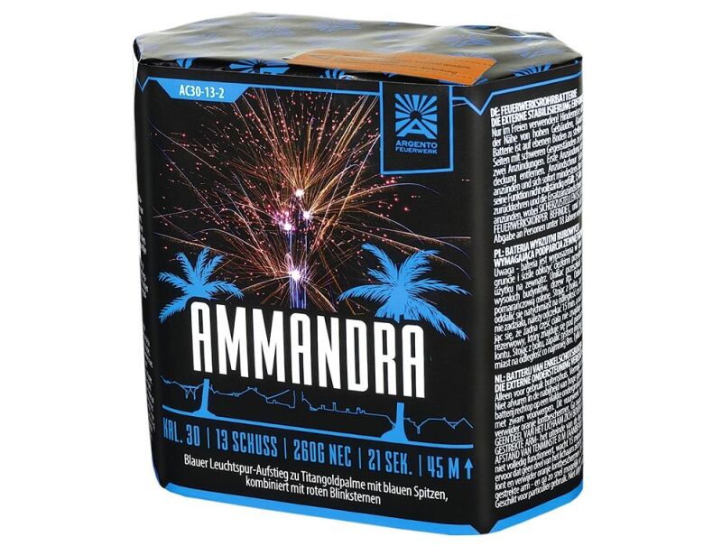 Jetzt Ammandra 13-Schuss-Feuerwerk-Batterie ab 22.94€ bestellen