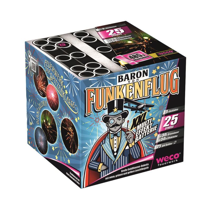Jetzt Baron Funkenflug 25-Schuss-Feuerwerk-Batterie ab 41.64€ bestellen