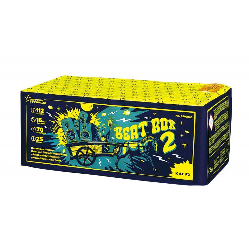 Jetzt Beatbox 2 112-Schuss-Feuerwerk-Batterie ab 44.19€ bestellen