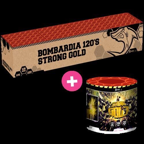 Jetzt Bombardia + Strong Gold 132-Schuss-Feuerwerkverbund 2er Pack ab 259.99€ bestellen