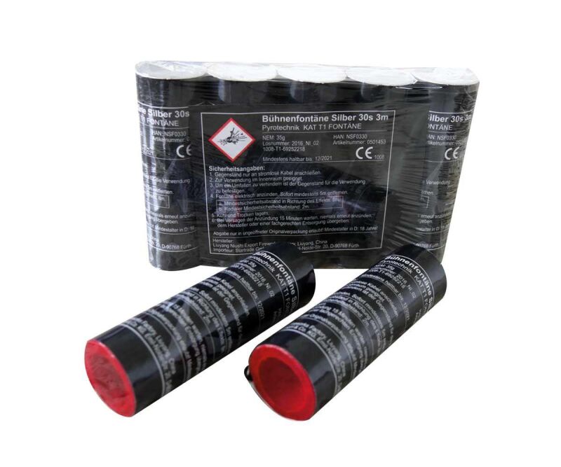 Jetzt Bühnenfontänen Silber 3m 30s - 5er Pack ab 29.99€ bestellen