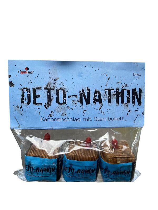 Jetzt Deto-Nation 3er Pack kubische Kanonenschläge Blue ab 3.83€ bestellen