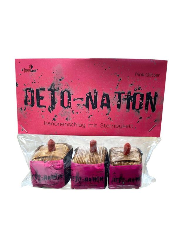 Jetzt Deto-Nation 3er Pack kubische Kanonenschläge Pink Glitter ab 3.83€ bestellen