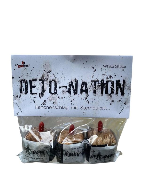 Jetzt Deto-Nation 3er Pack kubische Kanonenschläge White Glitter ab 3.83€ bestellen