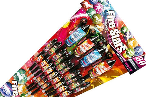 Jetzt Fire Stars (Supernatural) 30-teiliges Feuerwerk-Raketensortiment ab 29.99€ bestellen
