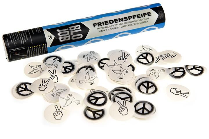 Jetzt Friedenspfeife 30cm Papierflitter Friedenssymbole ab 3.99€ bestellen