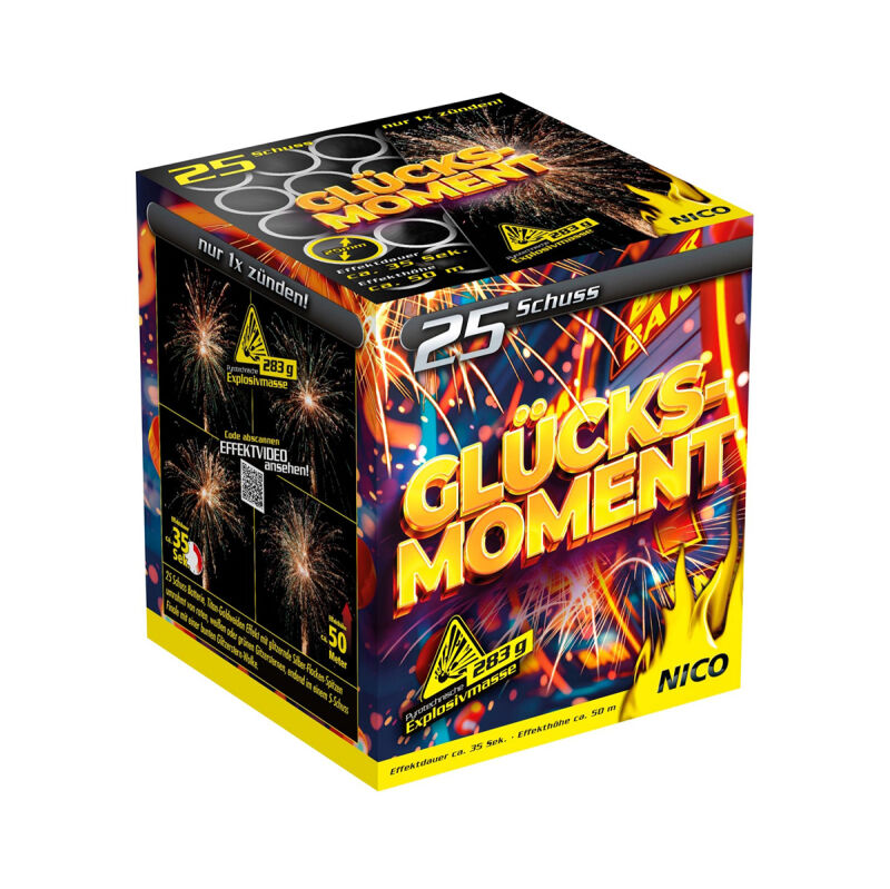 Jetzt Glücksmoment 25-Schuss-Feuerwerk-Batterie ab 24.64€ bestellen