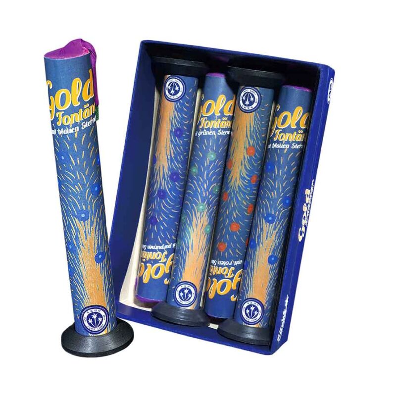 Jetzt Gold-Fontänen mit Farbsternen 4 Stück ab 7.5€ bestellen