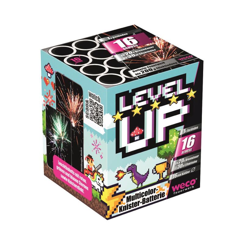 Jetzt Level Up 16-Schuss-Feuerwerk-Batterie ab 7.64€ bestellen