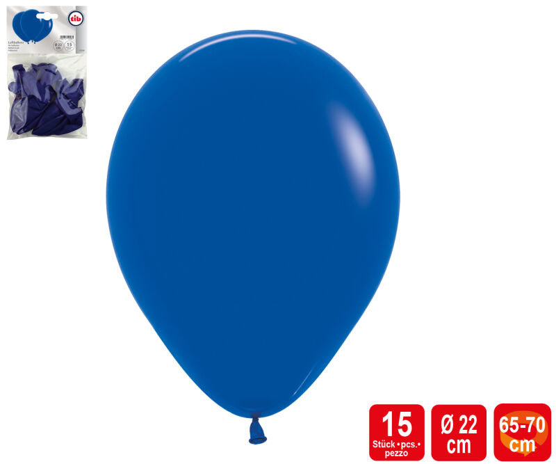 Jetzt Luftballons, blau 15 Stk. ab 1.89€ bestellen