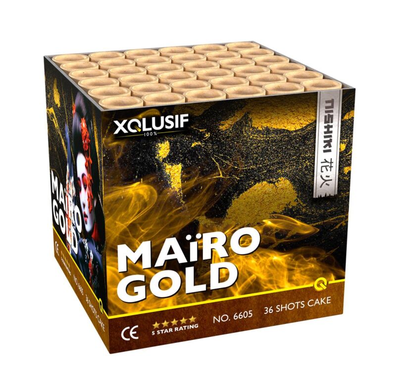 Jetzt Maïro Gold 36-Schuss-Feuerwerk-Batterie ab 39.99€ bestellen