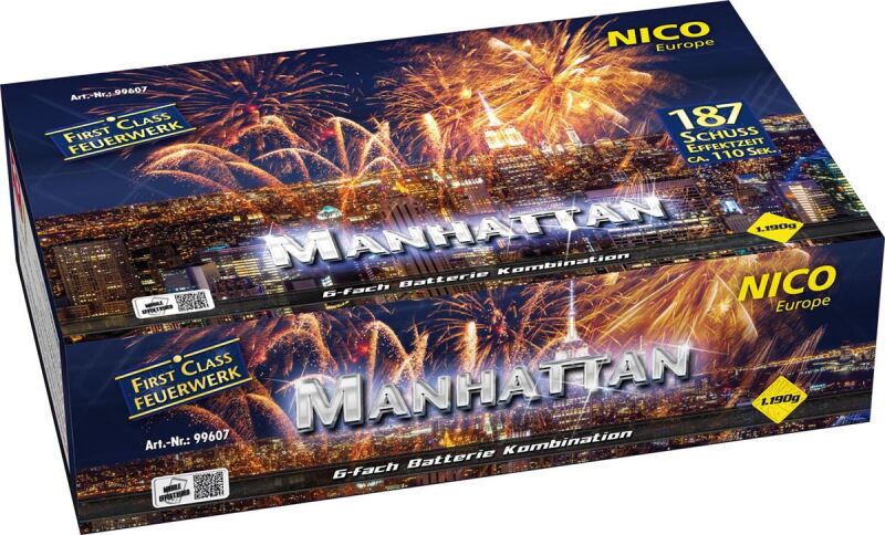 Jetzt Manhattan 187-Schuss-Feuerwerkverbund ab 89.99€ bestellen