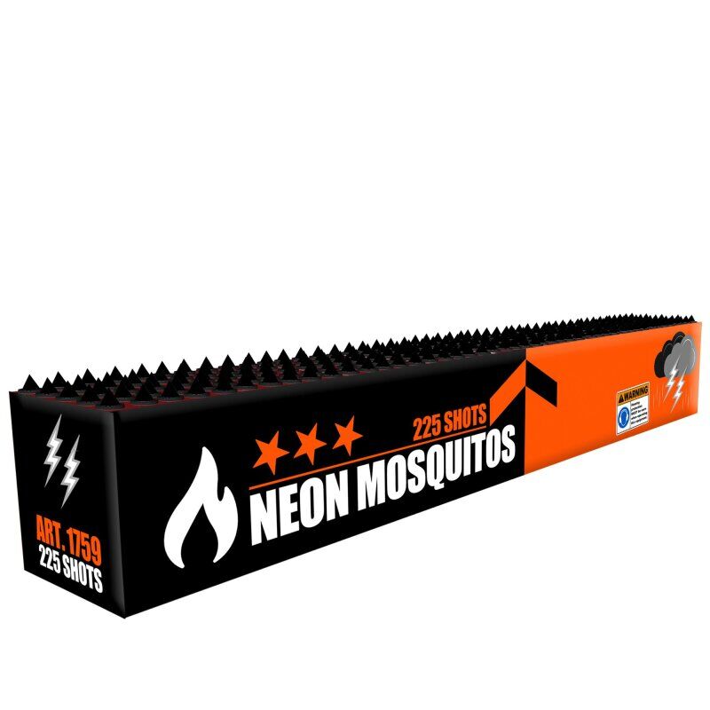 Jetzt Neon Mosquitos 225-Schuss-Feuerwerk-Batterie ab 14.99€ bestellen