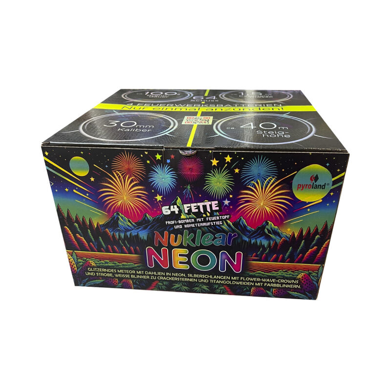 Jetzt Nuklear Neon 64-Schuss-Feuerwerkverbund ab 99.99€ bestellen