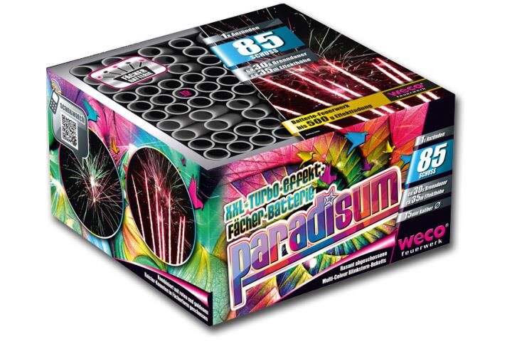 Jetzt Paradisum 85-Schuss-Feuerwerk-Batterie ab 25.99€ bestellen