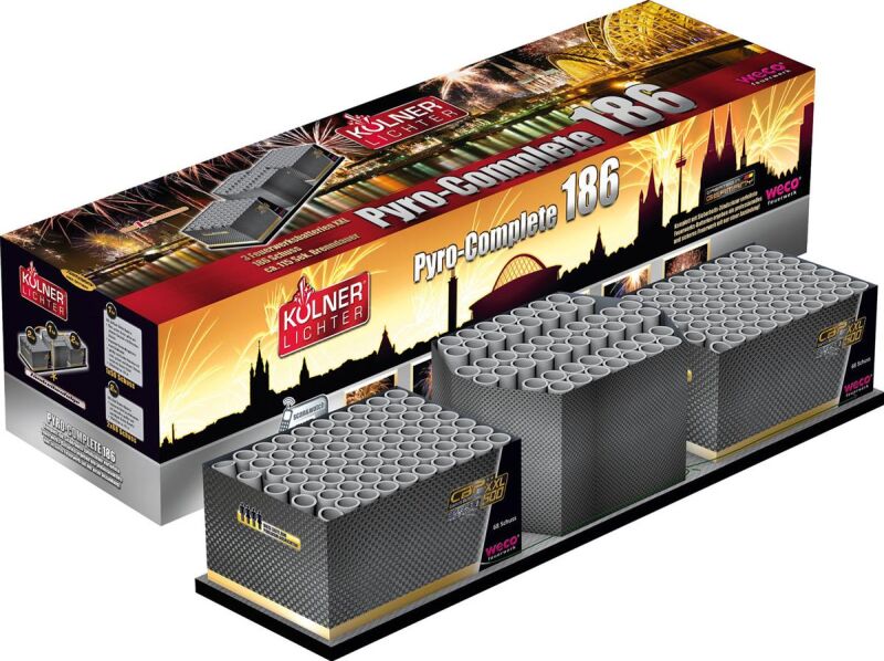 Jetzt Pyro Complete 186-Schuss-Feuerwerkverbund ab 169.99€ bestellen