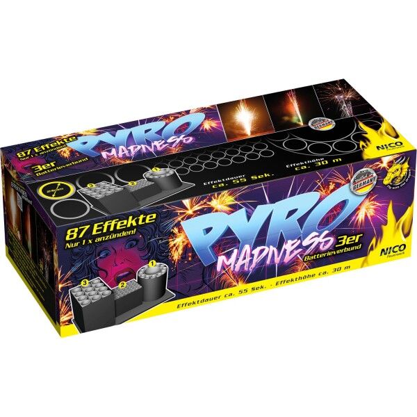 Jetzt Pyro Madness 87 Schuss-Feuerwerkverbund ab 28.99€ bestellen