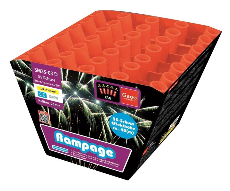 Jetzt Rampage 35-Schuss-Feuerwerk-Batterie ab 42.99€ bestellen