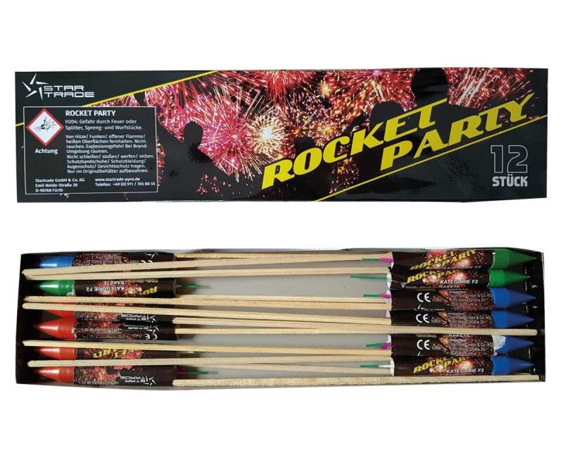 Jetzt Rocket Party 12-teiliges-Raketen-Sortiment ab 4.5€ bestellen