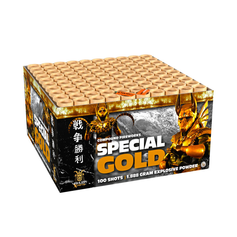 Jetzt Special Gold 100-Schuss-Blitzknall-Feuerwerkverbund (Stahlkäfig) ab 121.54€ bestellen