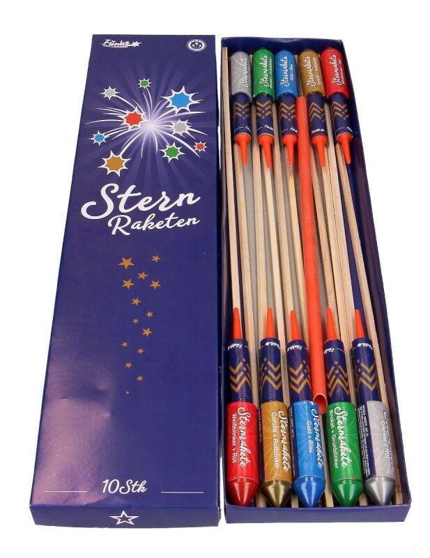 Jetzt Sternraketen 10-teiliges Feuerwerk-Raketensortiment ab 15.99€ bestellen