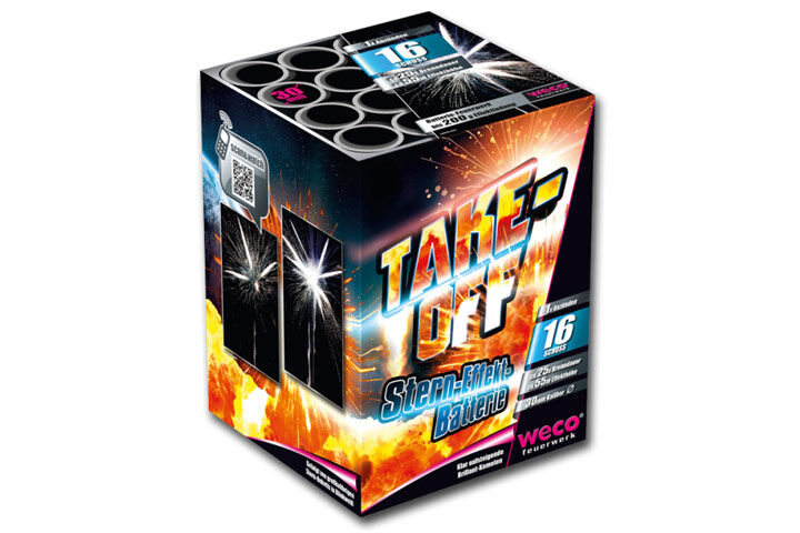 Jetzt Take Off 16-Schuss-Feuerwerk-Batterie ab 19.99€ bestellen