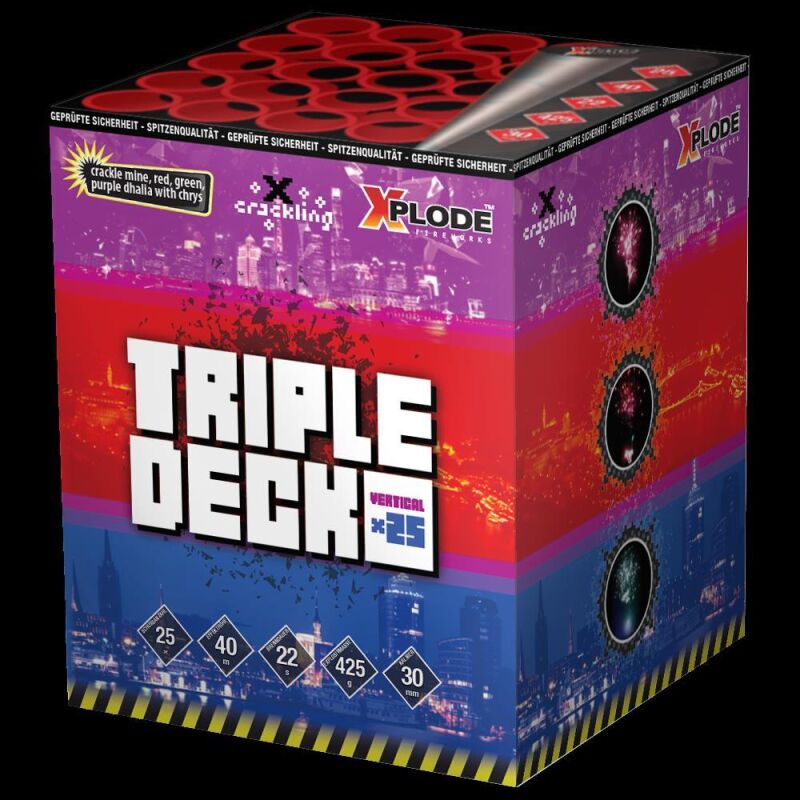 Jetzt Triple Deck 25-Schuss-Feuerwerk-Batterie 6er Pack (Stahlkäfig) ab 209.99€ bestellen