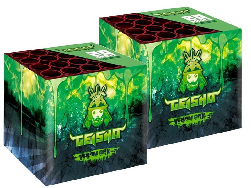 Jetzt Venom Box 2er 20-Schuss-Feuerwerk-Batterie (Stahlkäfig) ab 69.99€ bestellen