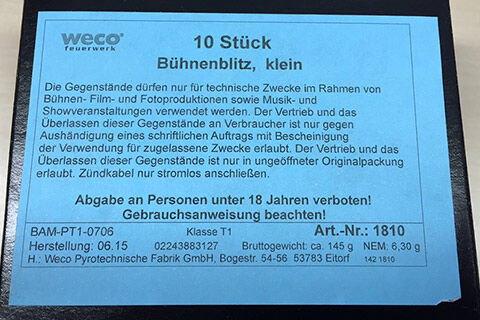 Jetzt Weco Bühnenblitz klein, 10 Stk ab 79.99€ bestellen