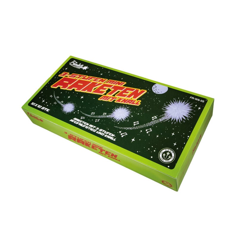 Jetzt 3-Stufen Mini-Raketen mit Knall 10 Stück ab 3.83€ bestellen