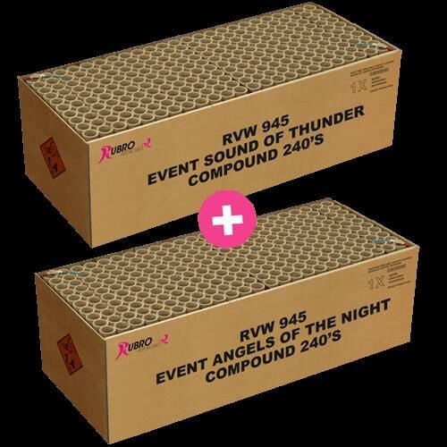Jetzt Angels of the night + Sound of Thunder 480-Schuss-Feuerwerkverbund (Double Compound) ab 189.99€ bestellen
