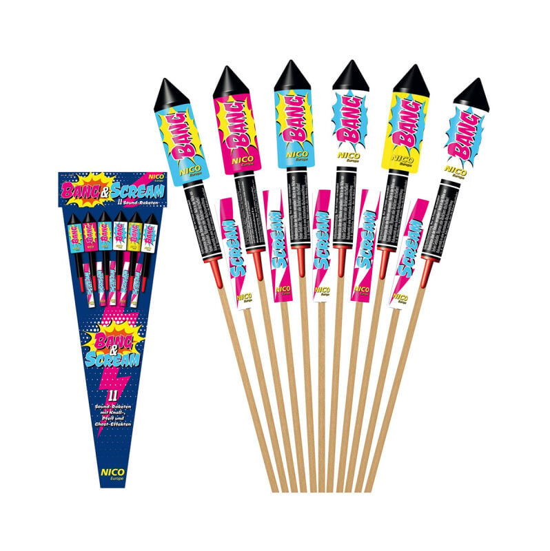Jetzt Bang & Scream 11er-Raketen-Sortiment ab 19.98€ bestellen