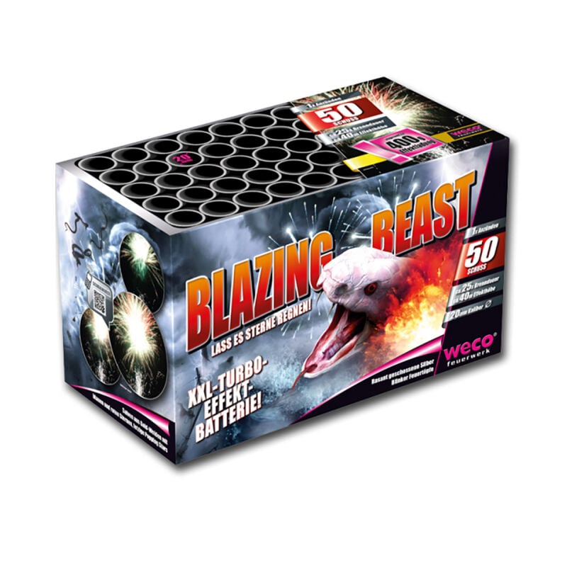 Jetzt Blazing Beast 50-Schuss-Feuerwerk-Batterie ab 29€ bestellen