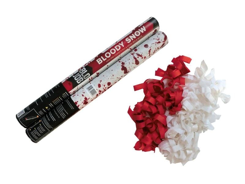Jetzt Bloody Snow 50cm Papierflitter rot-weiß ab 3.59€ bestellen