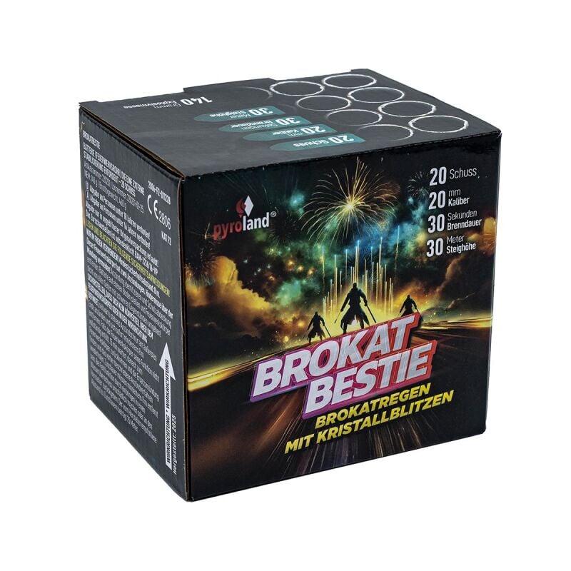 Jetzt Brokat Bestie 20-Schuss-Feuerwerk-Batterie ab 8.99€ bestellen