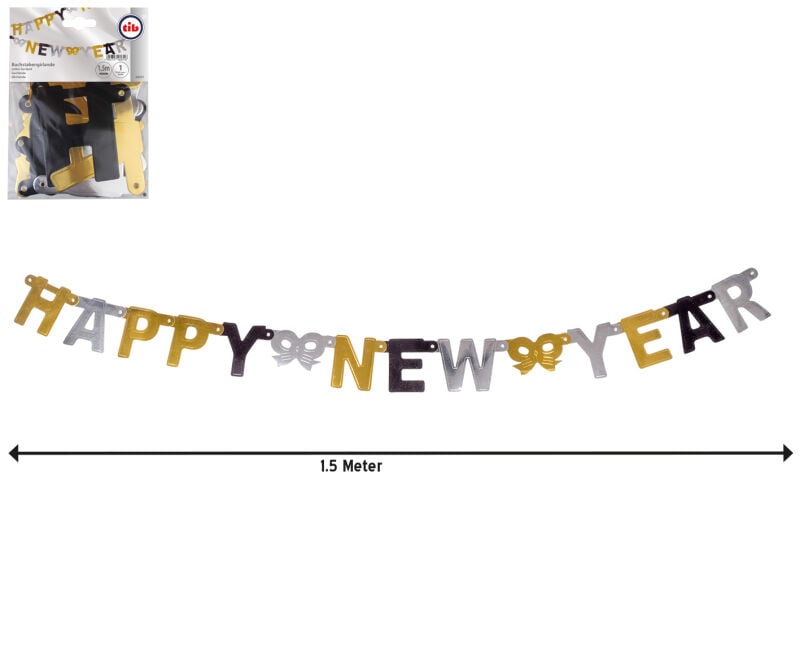 Jetzt Buchstaben-Girlande „Happy New Year