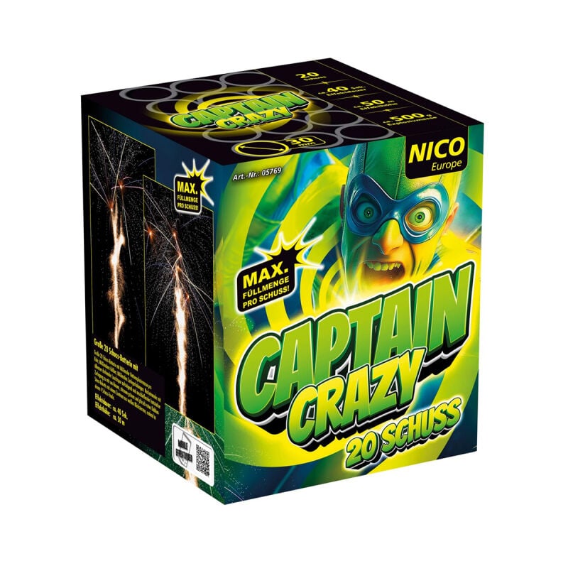 Jetzt Captain Crazy 20-Schuss-Feuerwerk-Batterie ab 34.9€ bestellen