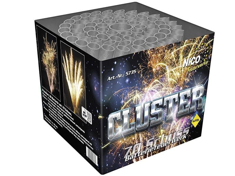 Jetzt Cluster 70-Schuss-Feuerwerk-Batterie ab 64.59€ bestellen